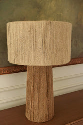 Jute Lampshade Shallow Drum