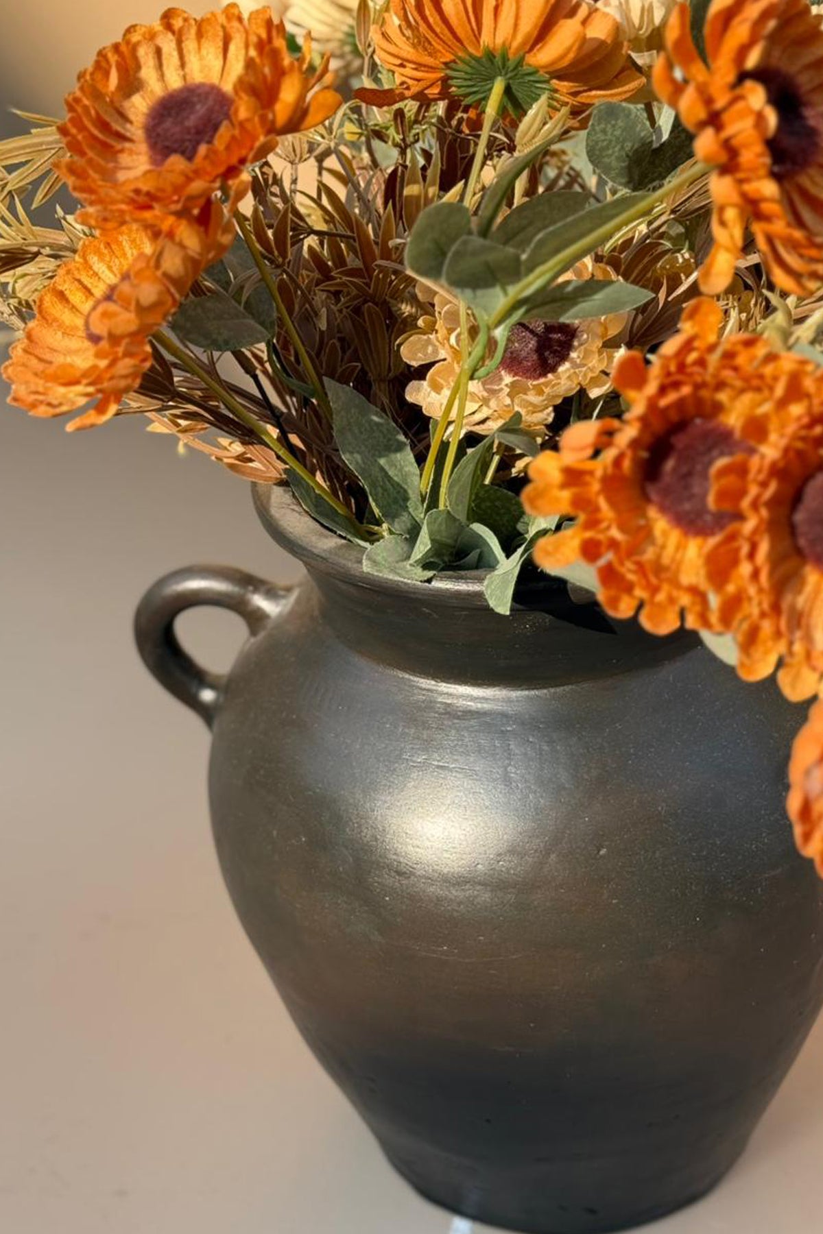 Handcrafted Black Urn
