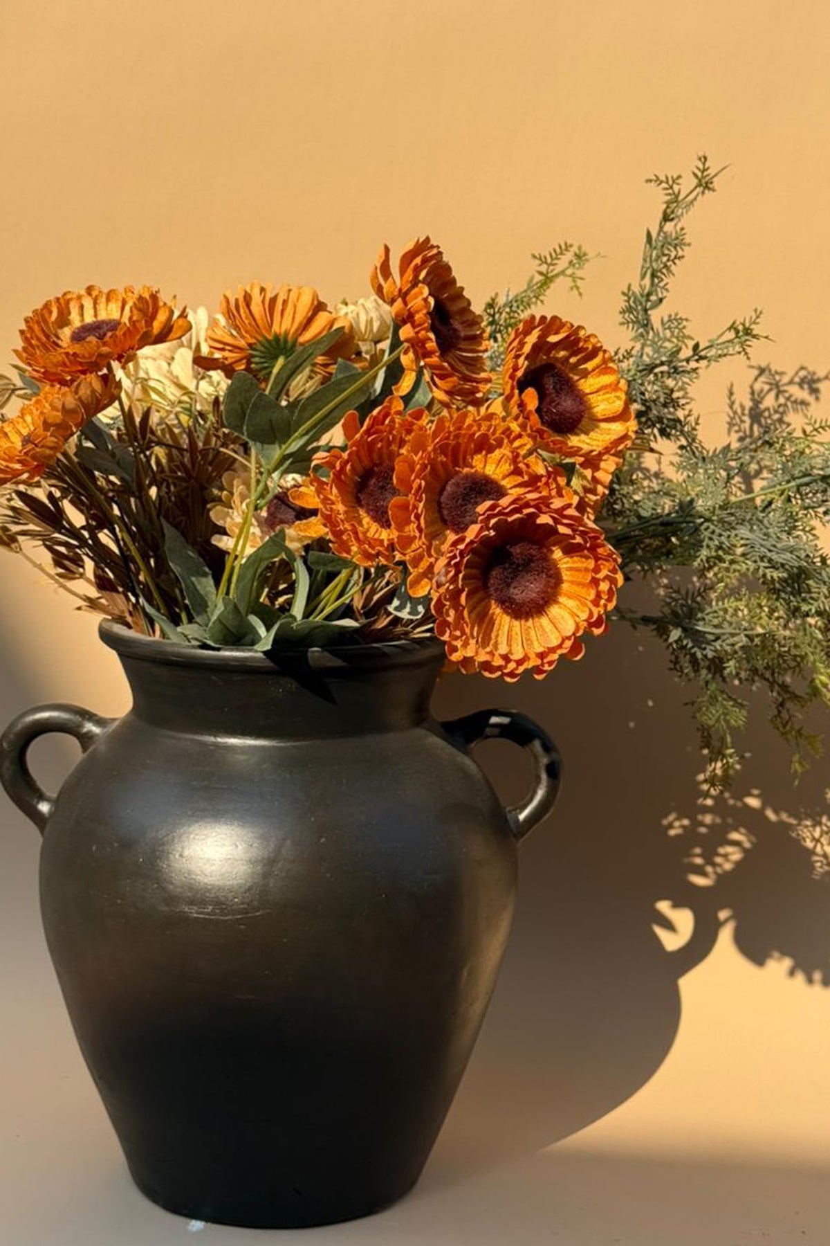 Handcrafted Black Urn