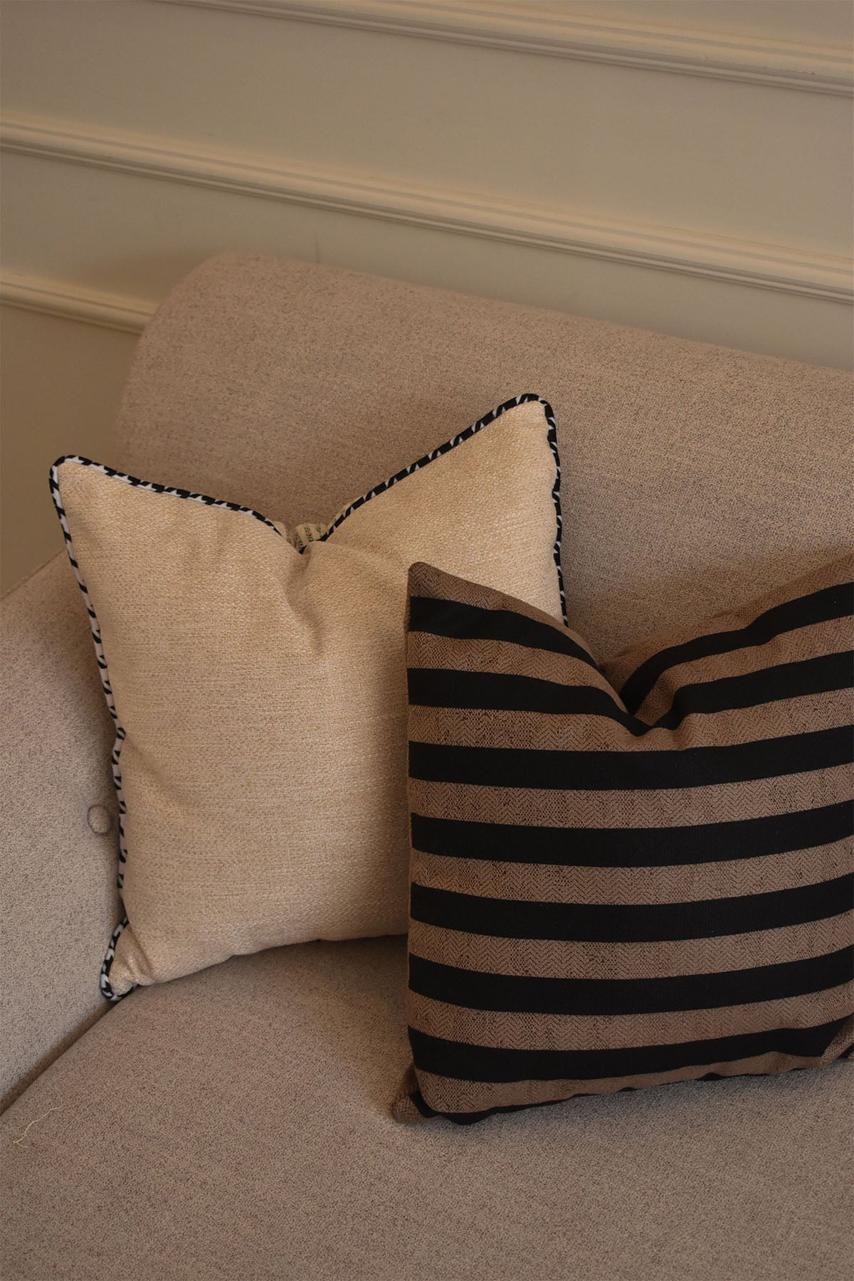 Cus 007 Houndstooth Trim Double Sided Cushion Cover – rusticspacespk