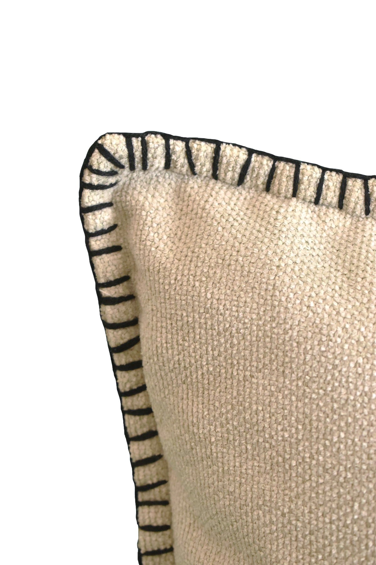 Hand Embroidered Topstitch Cushion Cover