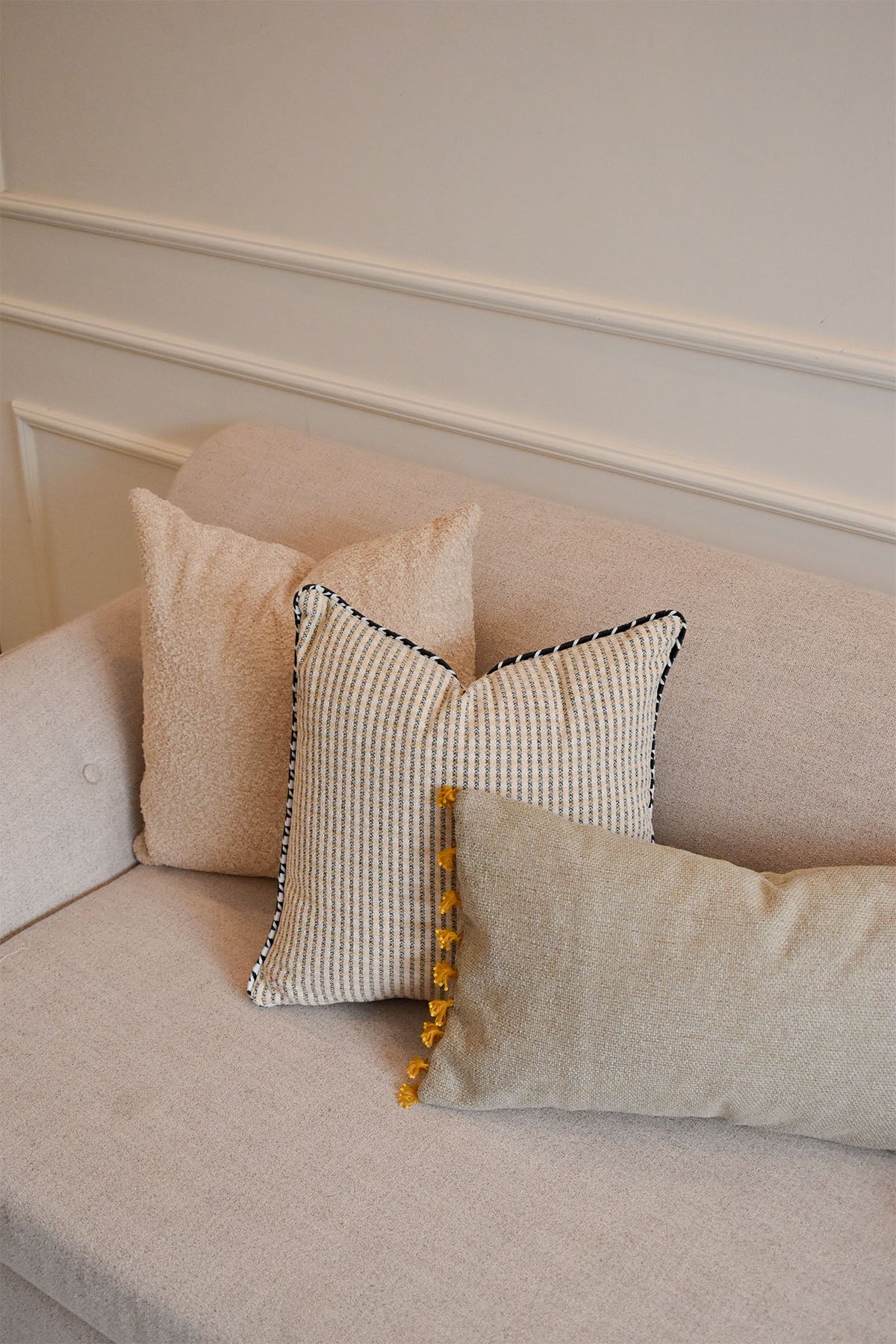 Cus 007 Houndstooth Trim Double Sided Cushion Cover – rusticspacespk