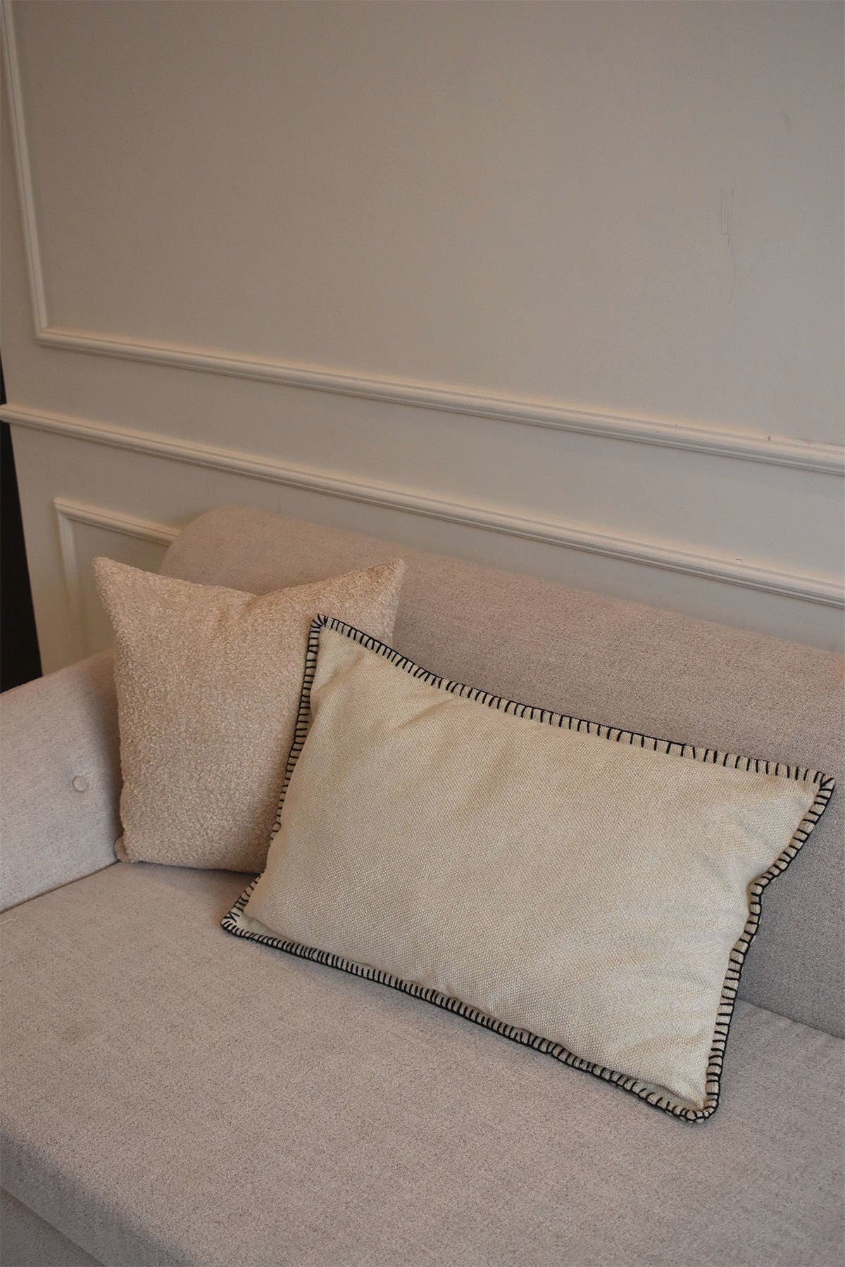Hand Embroidered Topstitch Cushion Cover